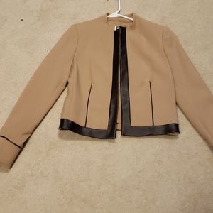 Ann Klein Beautiful tan and brown jacket
